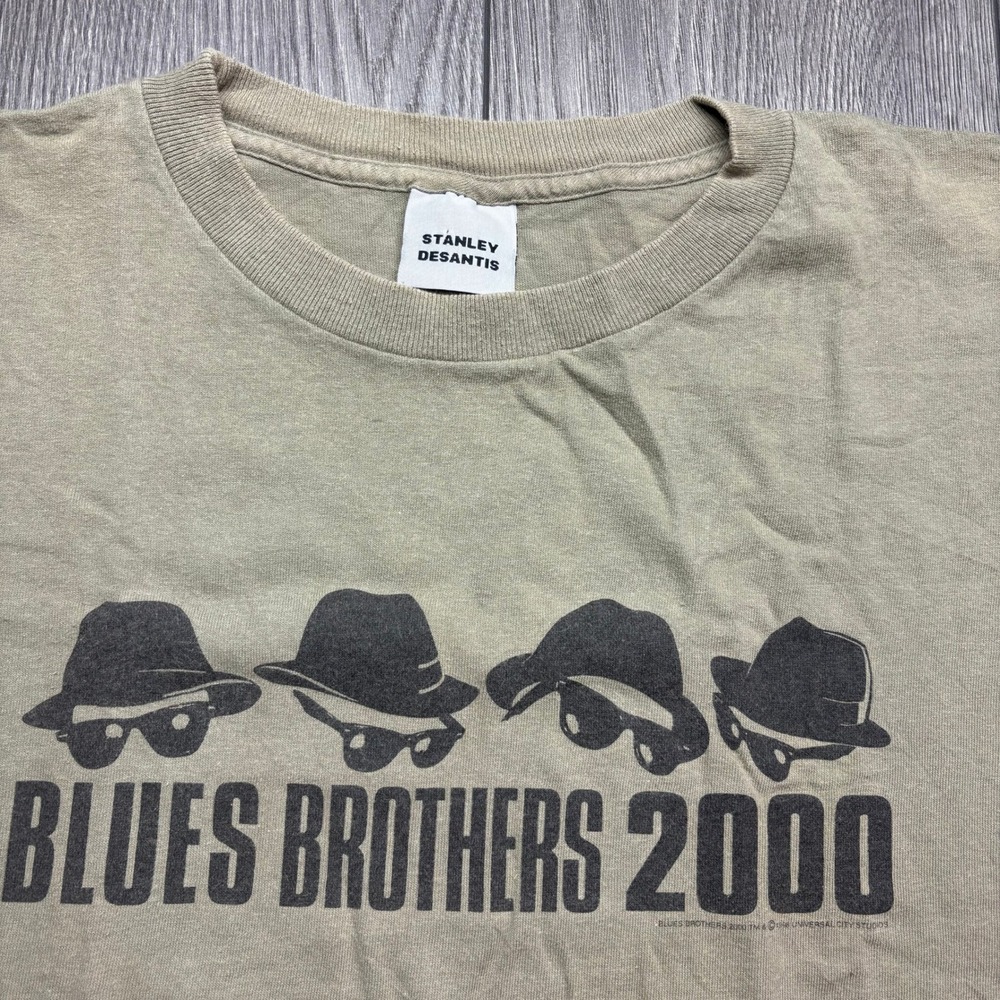Vintage 1998 Blues Brothers Stanley DeSantis T-Shirt Mens XL Tan Movie Promo - Picture 3 of 10